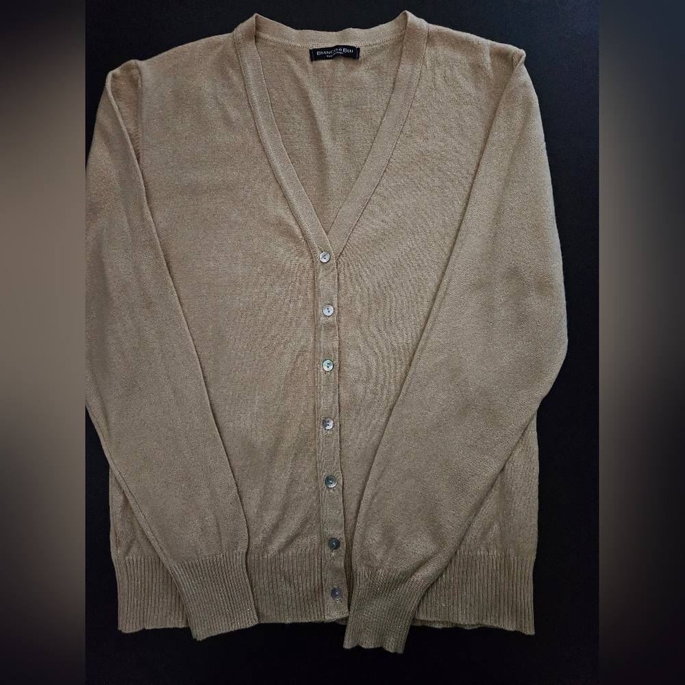 Women's Tan Cardigan Sweater